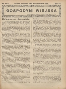Gospodyni Wiejska: dodatek do „Poradnika Gospodarskiego” 1927.06.05 R.12 Nr23-24