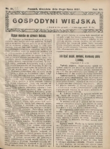 Gospodyni Wiejska: dodatek do „Poradnika Gospodarskiego” 1927.07.31 R.12 Nr31-32