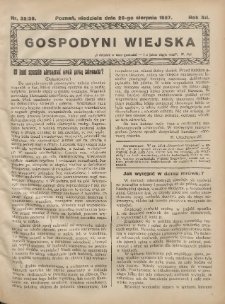 Gospodyni Wiejska: dodatek do „Poradnika Gospodarskiego” 1927.08.28 R.12 Nr35-36