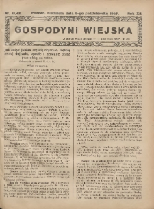 Gospodyni Wiejska: dodatek do „Poradnika Gospodarskiego” 1927.10.09 R.12 Nr41-42