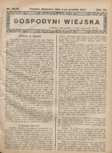 Gospodyni Wiejska: dodatek do „Poradnika Gospodarskiego” 1927.12.04 R.12 Nr49-50