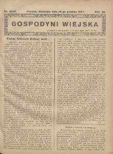 Gospodyni Wiejska: dodatek do „Poradnika Gospodarskiego” 1927.12.18 R.12 Nr51-52