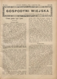 Gospodyni Wiejska: dodatek do „Poradnika Gospodarskiego” 1928.04.08 R.13 Nr15-16