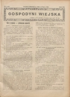 Gospodyni Wiejska: dodatek do „Poradnika Gospodarskiego” 1928.05.20 R.13 Nr21-22