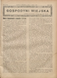 Gospodyni Wiejska: dodatek do „Poradnika Gospodarskiego” 1928.07.01 R.13 Nr27-28