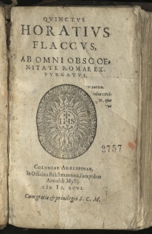 Quinctus Horatius Flaccus, ab omni obscoeninate Romae expurgatus