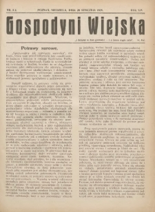 Gospodyni Wiejska: dodatek do „Poradnika Gospodarskiego” 1929.01.20 R.14 Nr3-4
