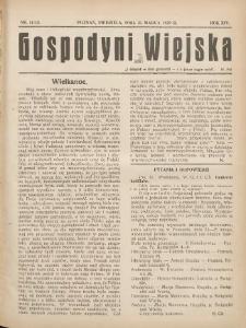 Gospodyni Wiejska: dodatek do „Poradnika Gospodarskiego” 1929.03.31 R.14 Nr11-12