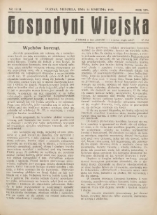 Gospodyni Wiejska: dodatek do „Poradnika Gospodarskiego” 1929.04.14 R.14 Nr13-14