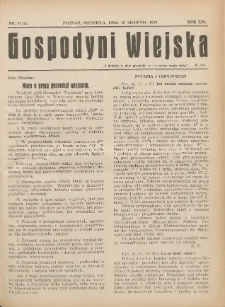 Gospodyni Wiejska: dodatek do „Poradnika Gospodarskiego” 1929.08.18 R.14 Nr31-32