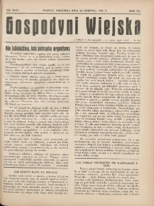 Gospodyni Wiejska: dodatek do „Poradnika Gospodarskiego” 1930.08.24 R.15 Nr33-34