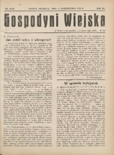 Gospodyni Wiejska: dodatek do „Poradnika Gospodarskiego” 1930.10.05 R.15 Nr39-40