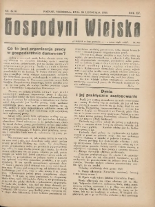 Gospodyni Wiejska: dodatek do „Poradnika Gospodarskiego” 1930.11.30 R.15 Nr45-46