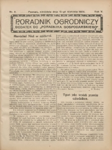Poradnik Ogrodniczy. 1924.01.13R.5 Nr2