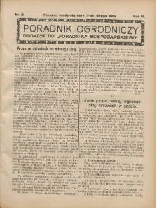 Poradnik Ogrodniczy. 1924.02.03 R.5 Nr5
