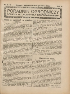 Poradnik Ogrodniczy. 1924.03.16 R.5 Nr9-11