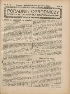 Poradnik Ogrodniczy. 1924.03.16 R.5 Nr9-11
