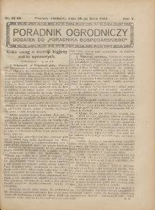 Poradnik Ogrodniczy. 1924.07.20 R.5 Nr28-29