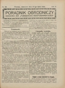 Poradnik Ogrodniczy. 1924.07.27 R.5 Nr30