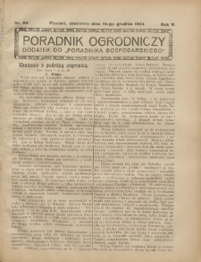 Poradnik Ogrodniczy. 1924.12.14 R.5 Nr50