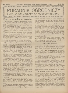 Poradnik Ogrodniczy. 1926.08.29 R.5 Nr34-35