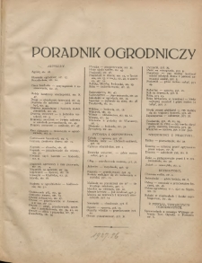 Poradnik Ogrodniczy. 1927.01.02 R.8 Nr1-2