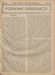Poradnik Ogrodniczy. 1927.03.13 R.8 Nr11-12