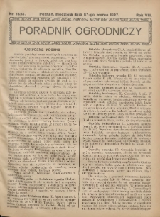 Poradnik Ogrodniczy. 1927.03.27 R.8 Nr13-14