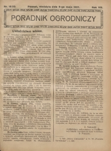 Poradnik Ogrodniczy. 1927.05.08 R.8 Nr19-20
