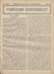 Poradnik Ogrodniczy. 1927.06.05 R.8 Nr23-24