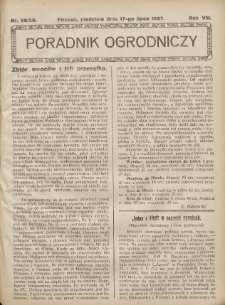 Poradnik Ogrodniczy. 1927.07.17 R.8 Nr29-30