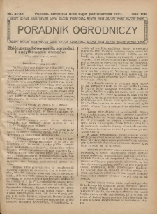 Poradnik Ogrodniczy. 1927.10.09R.8 Nr41-42