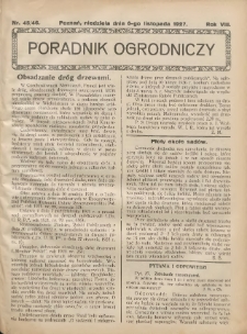 Poradnik Ogrodniczy. 1927.R.8 Nr45-46
