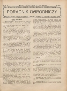 Poradnik Ogrodniczy. 1928.04.22 R.9 Nr17-18