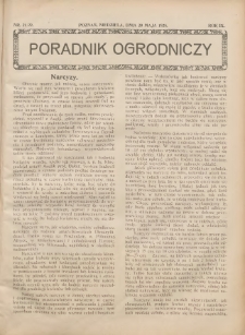 Poradnik Ogrodniczy. 1928.05.20 R.9 Nr21-22