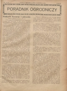 Poradnik Ogrodniczy. 1928.06.03 R.9 Nr23-24