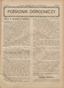 Poradnik Ogrodniczy. 1928.08.12 R.9 Nr33-34