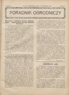 Poradnik Ogrodniczy. 1928.09.09 R.9 Nr37-38