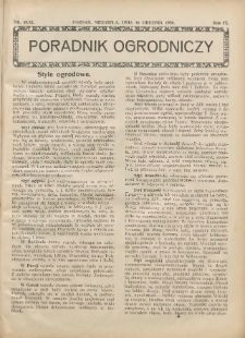 Poradnik Ogrodniczy. 1928.12.16 R.9 Nr49-50