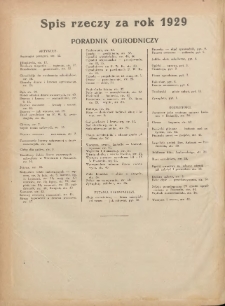 Poradnik Ogrodniczy. 1929.01.06 R.9 Nr1-2