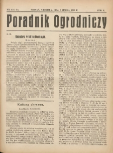 Poradnik Ogrodniczy. 1929.03.03 R.10 Nr5-6 i 7-8