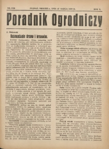 Poradnik Ogrodniczy. 1929.03.17 R.10 Nr9-10