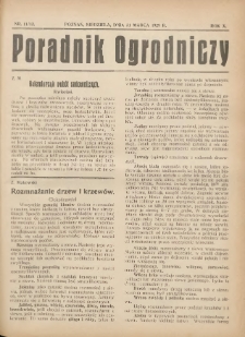 Poradnik Ogrodniczy. 1929.03.31 R.10 Nr11-12