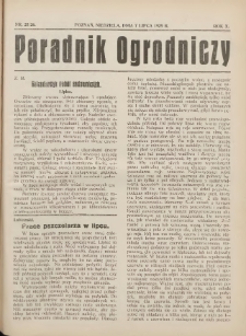 Poradnik Ogrodniczy. 1929.07-07 R.10 Nr25-26
