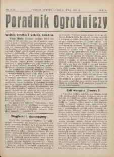 Poradnik Ogrodniczy. 1929.07.21 R.10 Nr27-28