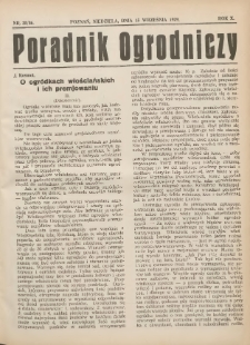 Poradnik Ogrodniczy. 1929.09.15 R.10 Nr25-36