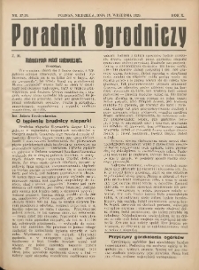Poradnik Ogrodniczy. 1929.09.29 R.10 Nr37-39