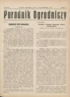Poradnik Ogrodniczy. 1929.10.13 R.10 Nr40-41