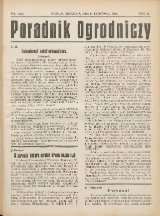 Poradnik Ogrodniczy. 1929.11.10 R.10 Nr44-45