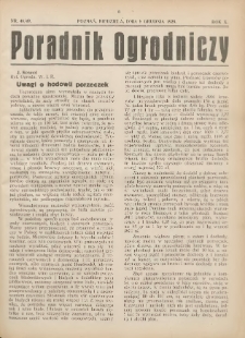 Poradnik Ogrodniczy. 1929.12.08 R.10 Nr48-49